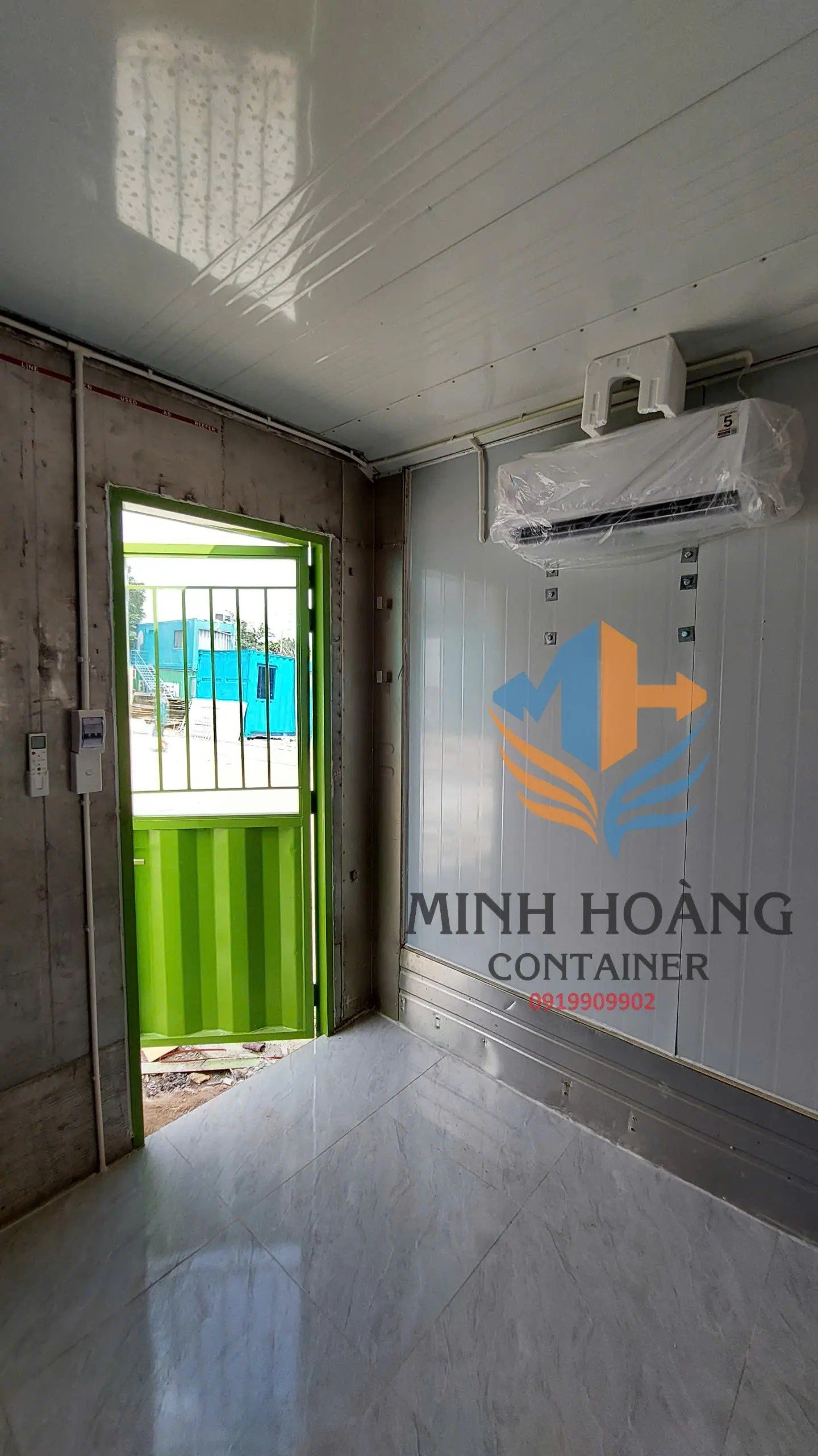 Container Văn Phòng 20 Feet Xanh Lá Vỏ Lạnh
